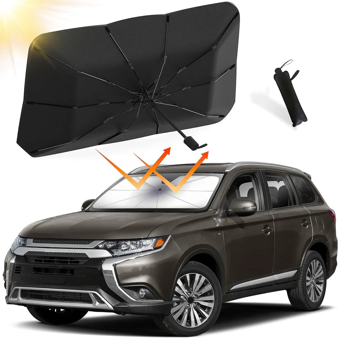 Foldable Car Windshield Sun Shade Umbrella
